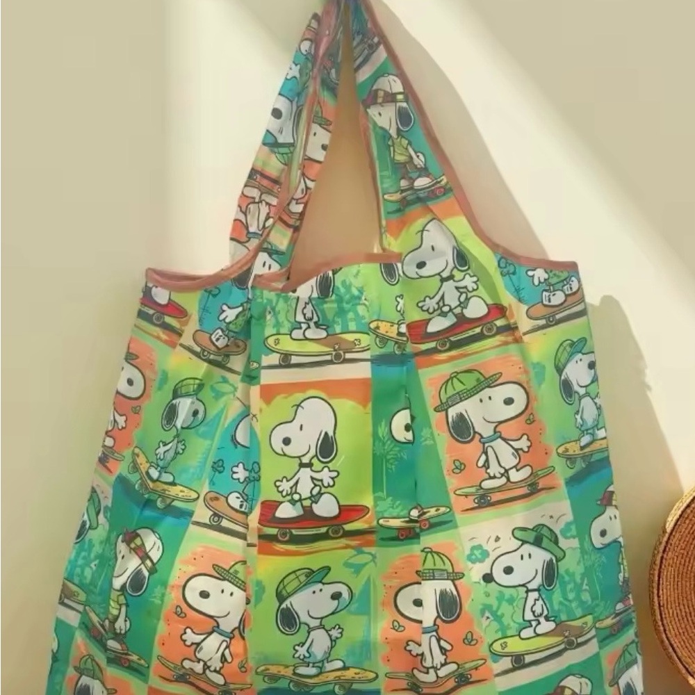 Colorful Snoopy Tote Bag / Foldable shopping bag